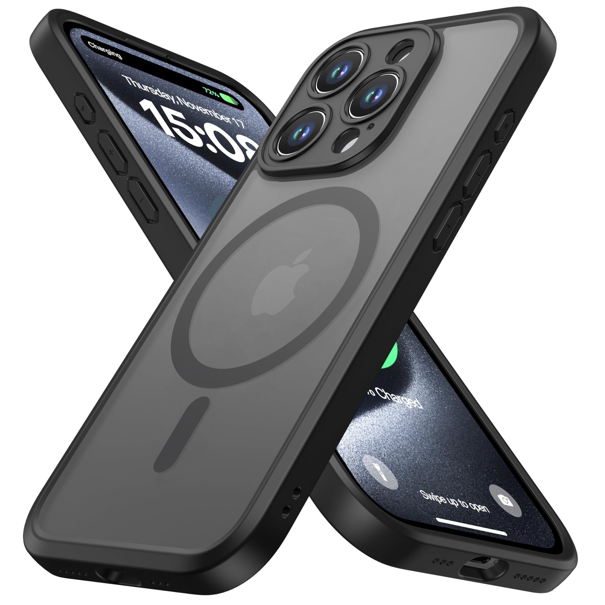 ImpactStrong Magnetic Guard Designed for iPhone 15 Pro Case [Camera Protection] [Military Grade Drop Tested] [Compatible with Ma