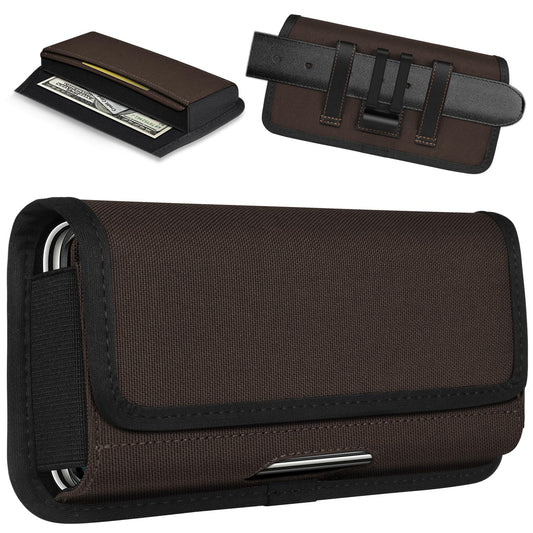 ykooe Rugged Nylon Holster Compatible with iPhone 17 16 15 14 13 12 & Pro Models, Galaxy S25, S24, S23, S22,S21 Cell Phone Belt
