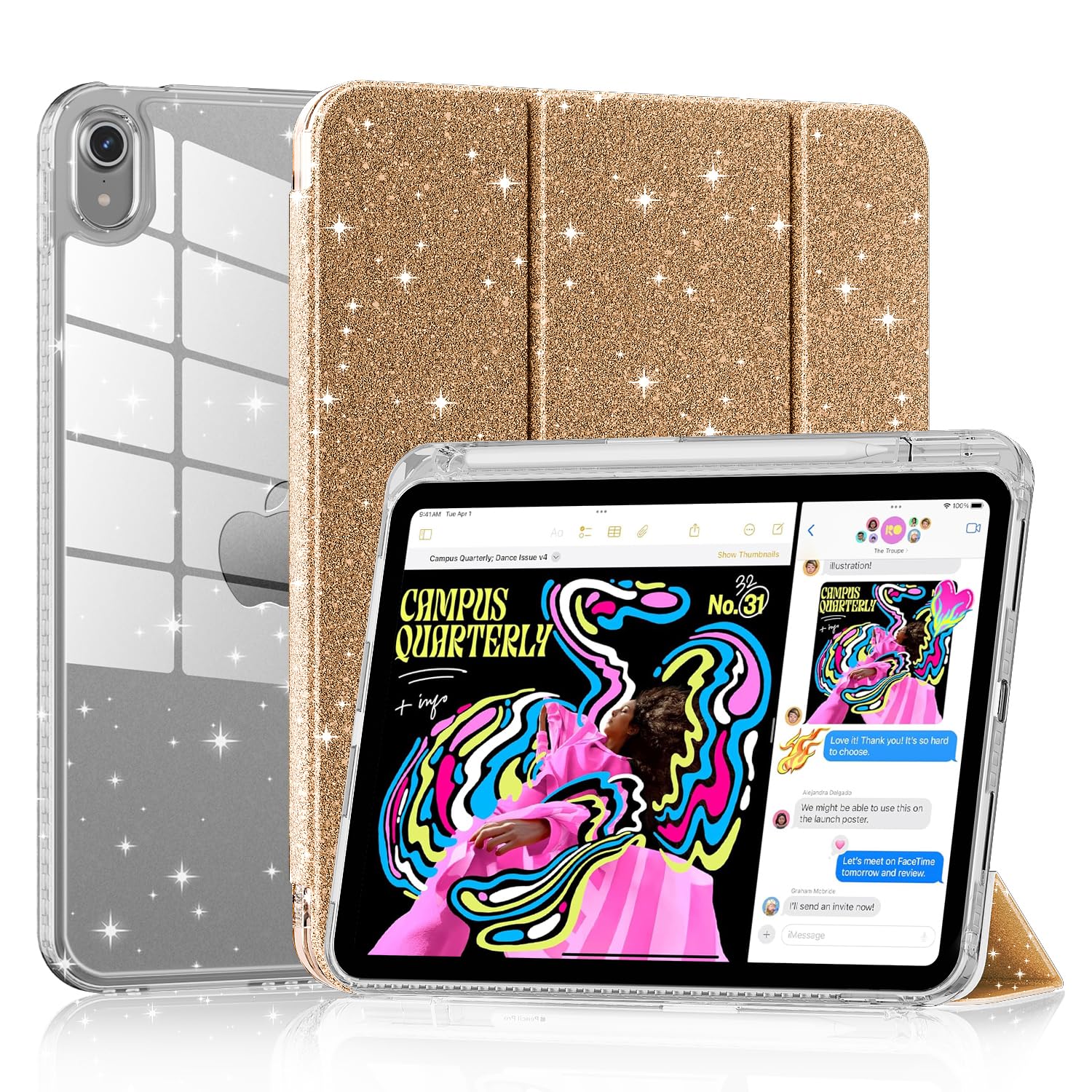 DJ&RPPQ Case for iPad (A16) 11th Generation 11-inch 2025, iPad 10th Generation 10.9-inch 2022, with Pencil Holder-[Auto Wake/Sle