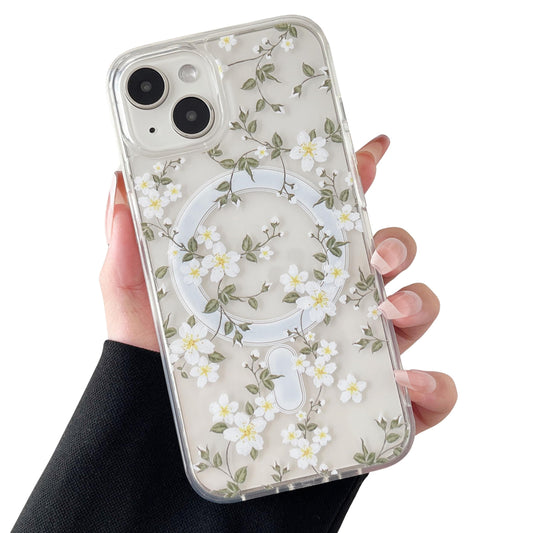 ZTOFERA for iPhone 13/14 Magnetic Case Compatible with Magsafe,Aesthetic Floral Pattern Design Cute for Girl Women,Anti-Drop Pro