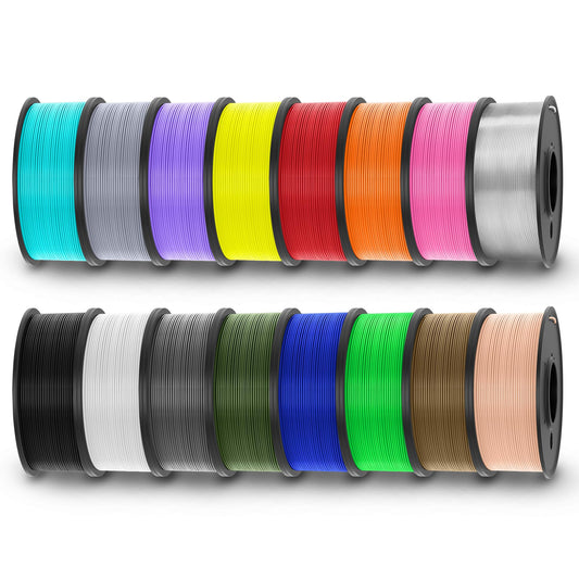 TECBEARS Dual Color PLA Filament Bundle, Matte PLA 3D Printer Filament Bundle, Dimensional Accuracy +/- 0.02 mm, 250g Spool, 8 R