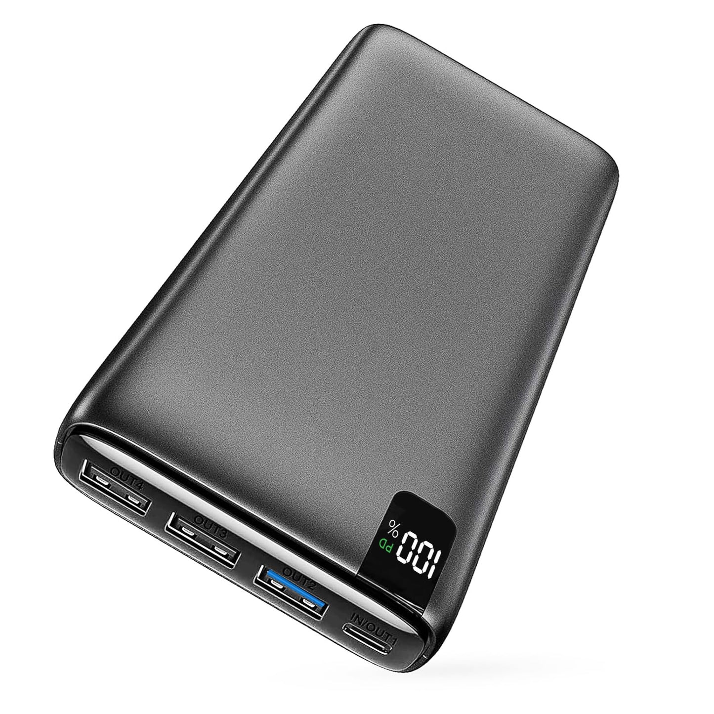 IXNINE Power Bank 26800mAh Portable Charger, 22.5W Fast Charging PD QC 3.0 Compact External Battery Pack with LED Display and 4