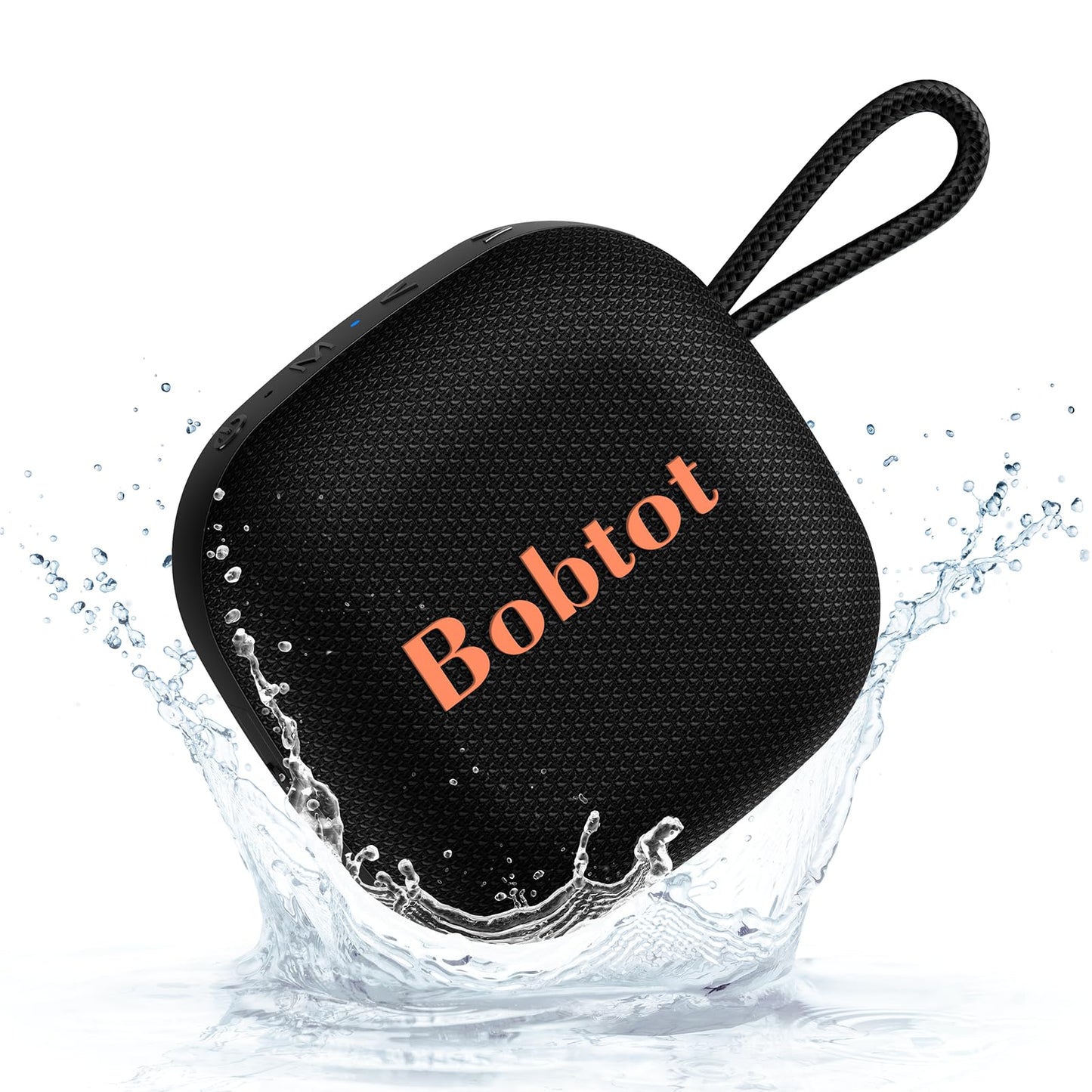 Bobtot Portable Bluetooth Speakers Wireless - IPX7 Waterproof Mini Shower Speaker with 16 Hours Playtime, Loud Stereo Sound, Ric