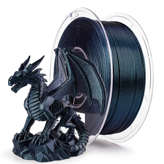 ZIRO Glitter PLA Filament 1.75mm, 3D Printer Filament Super Sparkle PLA, Chameleon Series 3D Printing Material, 1kg Spool, Fit M
