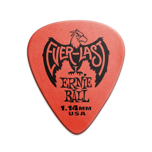 Ernie Ball Everlast Guitar Picks, Red 1.14mm, 12-pack (P09194)
