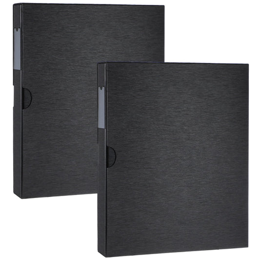 Affrolling 2 Pack Acid Free Film Protector Storage Box 3 Ring Negative Binder Preservers Portfolio Folder for Artwork Folder for
