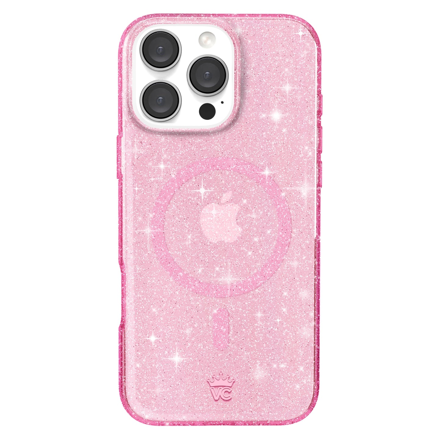 VELVET CAVIAR for iPhone 16 Pro Max Case Pink Glitter - Compatible with MagSafe [10ft Drop Tested] - Stardust Sparkly Bling Case