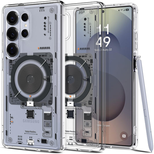 Spigen Ultra Hybrid MagFit Designed for Galaxy S25 Ultra Case [Qi2 Certified/Magnet for Galaxy] (2025) - Neo One