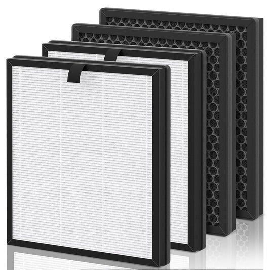 AP303 AP304 Replacement Filters, Compatible with DAYETTE & FRESHDEW Air Purifier AP303/AP304, H14 HEPA Filter with Activated Car