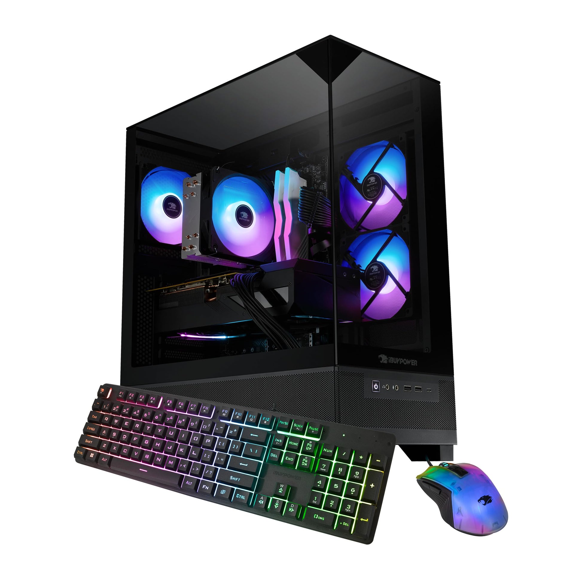 iBUYPOWER Element SE Gaming PC Desktop Computer AMD Ryzen 5 5500 CPU, NVIDIA GeForce RTX 5060 8GB GPU, 16GB DDR4 3200MHz RAM, 1T