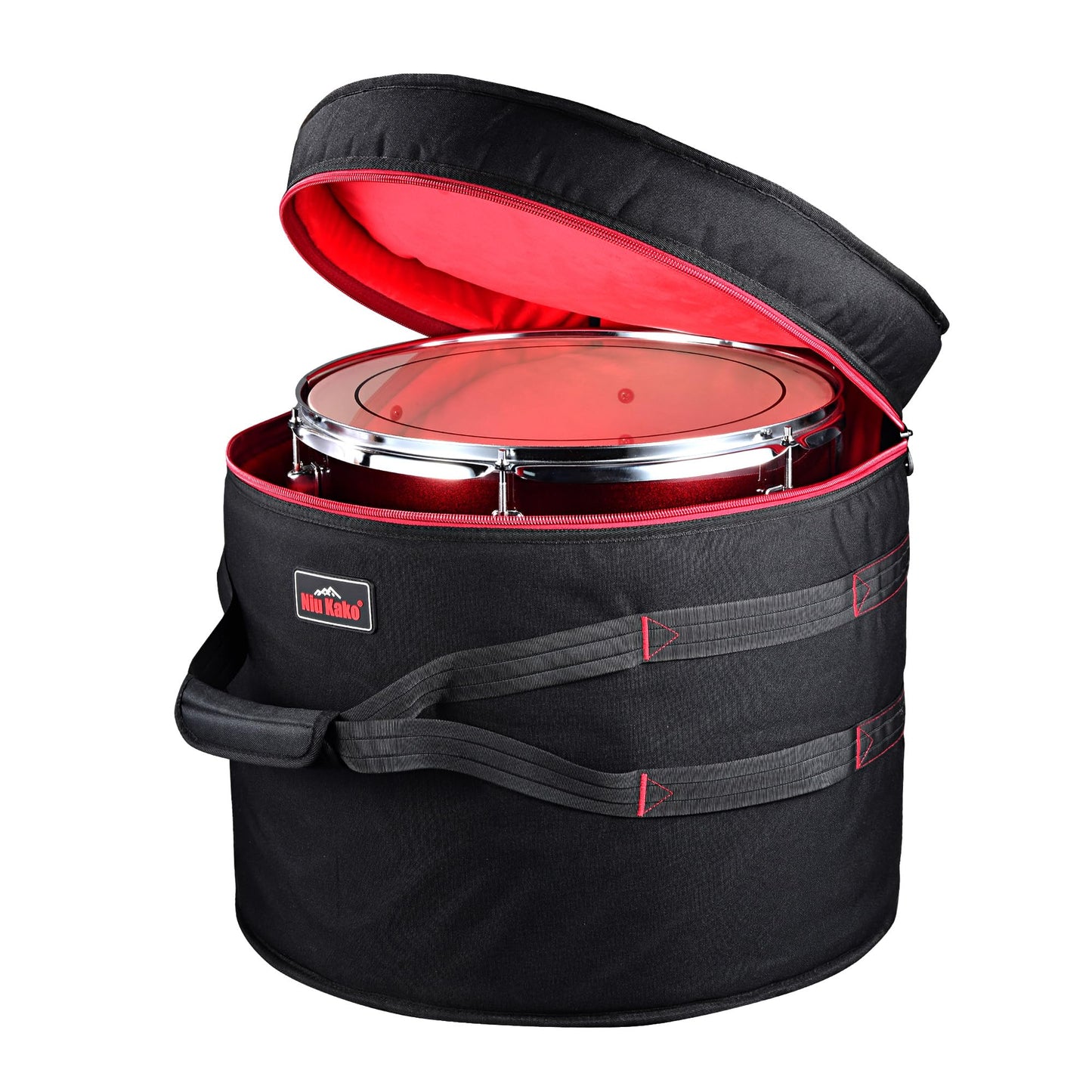 Floor Tom Drum Bag 16x16/16x14 - 12mm Thick Padded Travel Case | Lightweight Protective Gig Bag for Drummers Transport & Storage