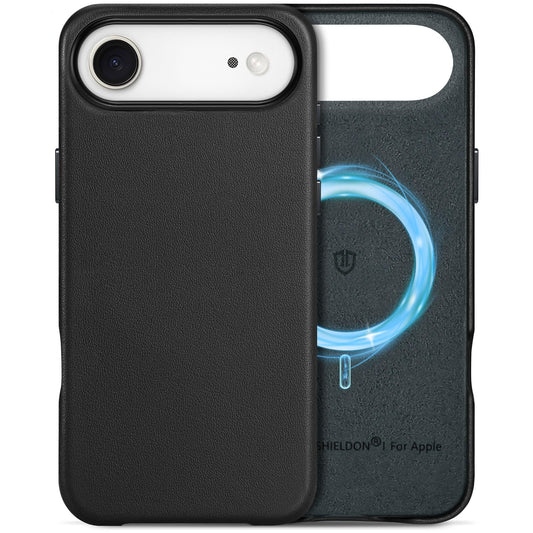 SHIELDON Genuine Leather Case for iPhone Air 6.5  2025 | Compatible with Magsafe, Magnetic Wireless Charging, Anti-Scratch, Shoc
