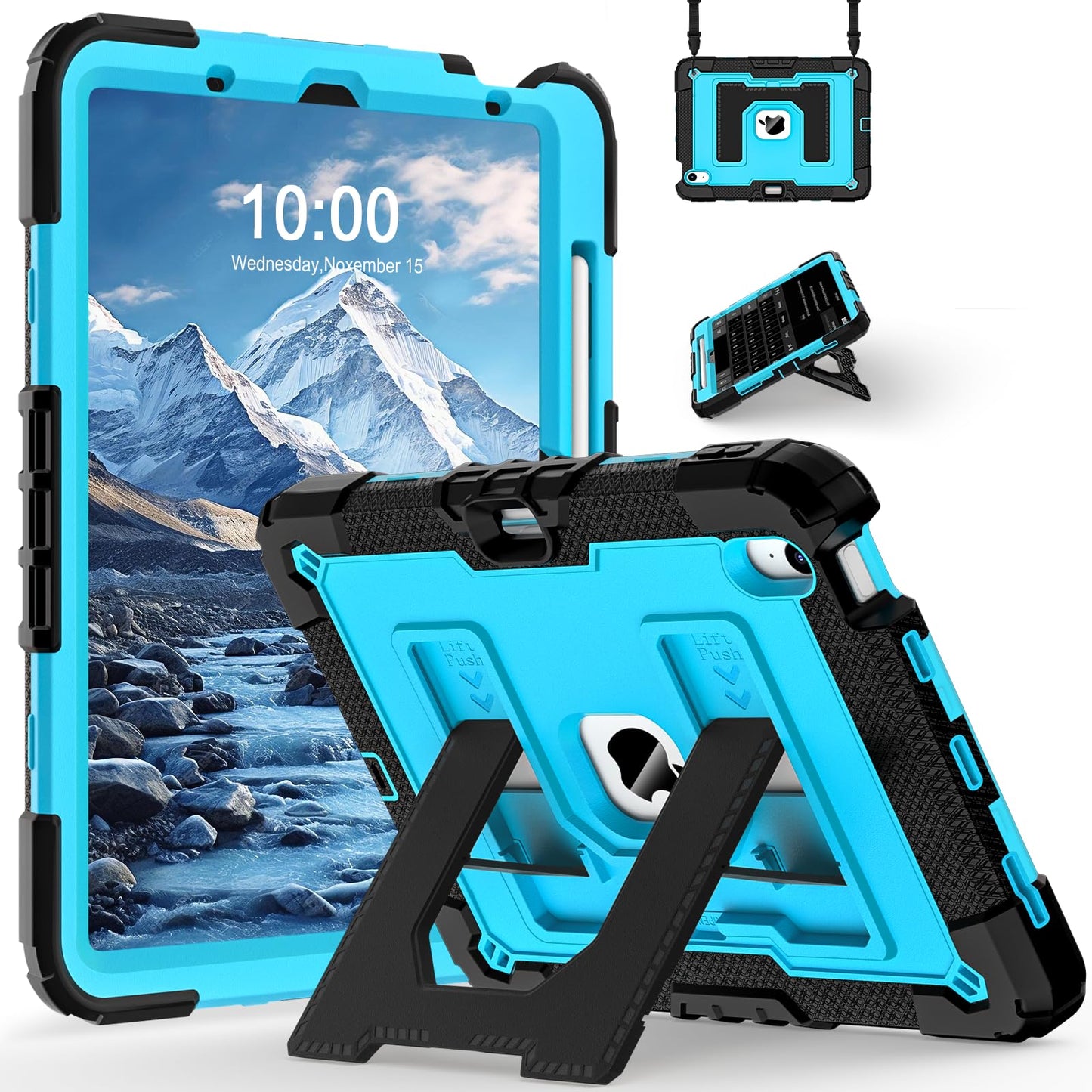 WESOROL CASE for iPad Air 11 Inch M3 (2025) /M2 (2024) iPad Air 5th/4th Generation Case 10.9 Inch (2022/2020),Military Grade Sho