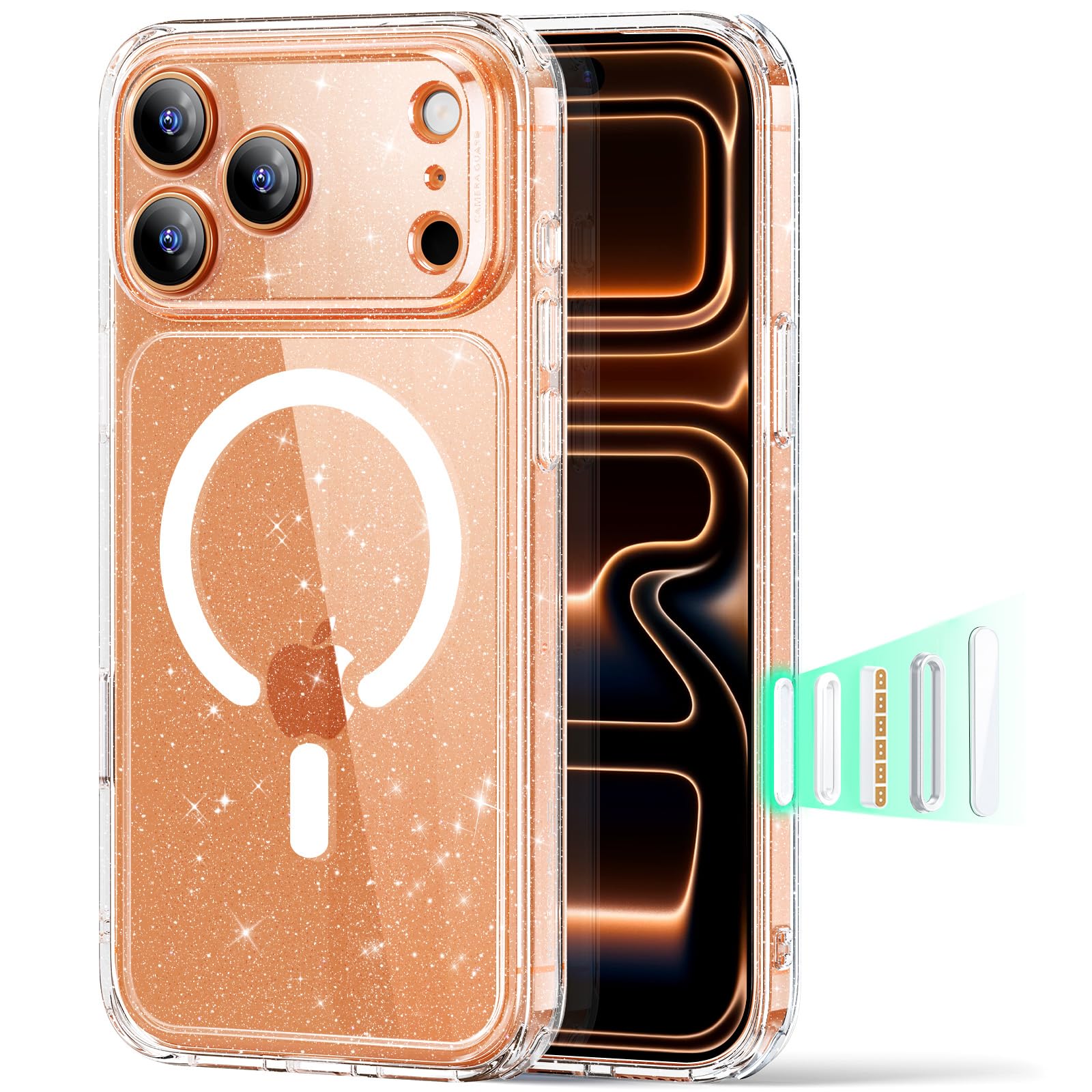 ESR for iPhone 17 Pro Case, Camera Control, Compatible with MagSafe, Shockproof Military-Grade Protection, Magnetic Phone Case f