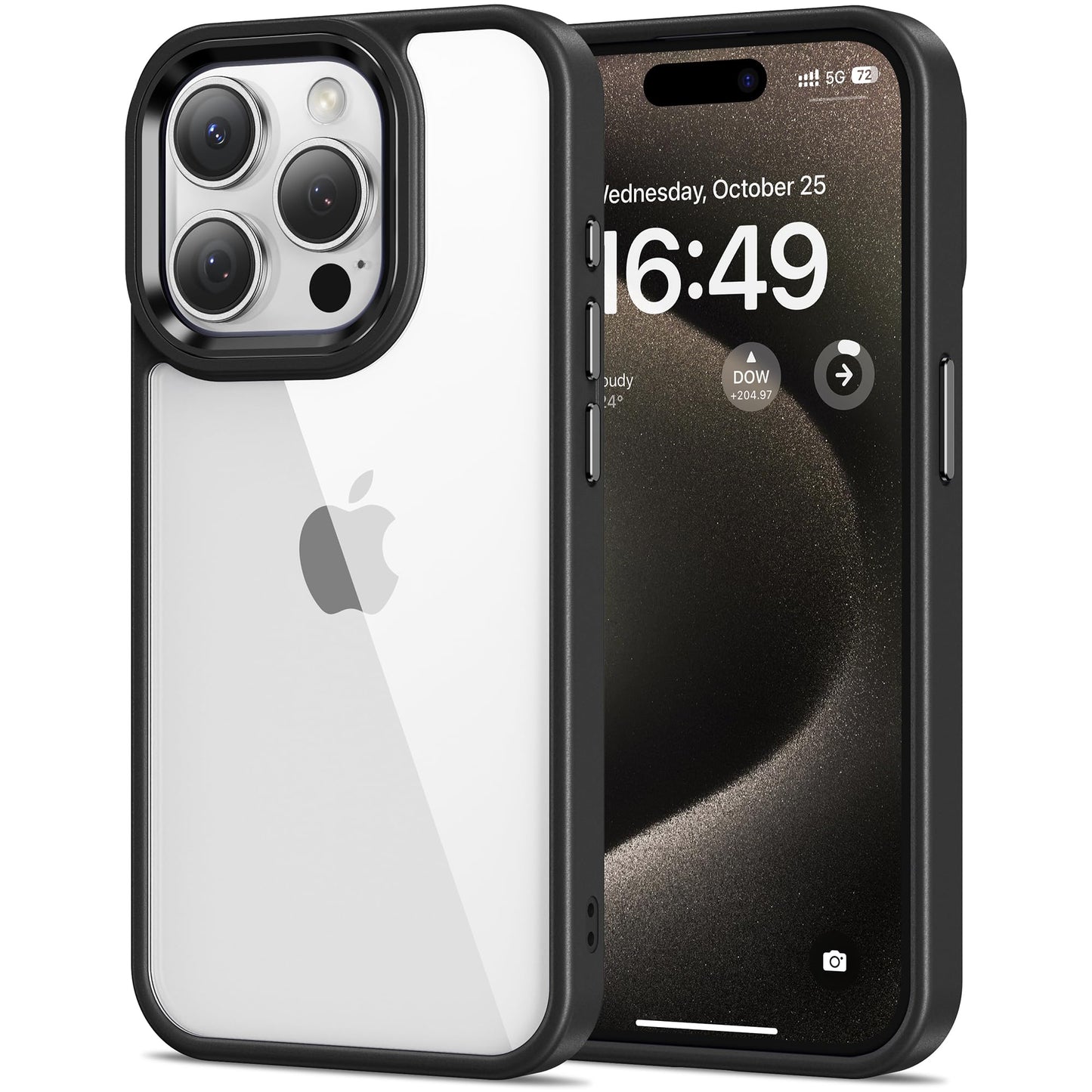 HOOMIL Case for iPhone 15 Pro Max 6.7-Inch, Anti-Yellowing, Drop Protection, Anti-Scratch Transparent Hard Back Phone Cover (Blu