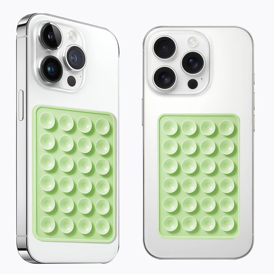 AZXYI Anteel 2 Pack Silicone Suction Phone Case Mount, Silicon Adhesive Suction Cup Phone Mount, Non Slip Sticky Phone Grip for