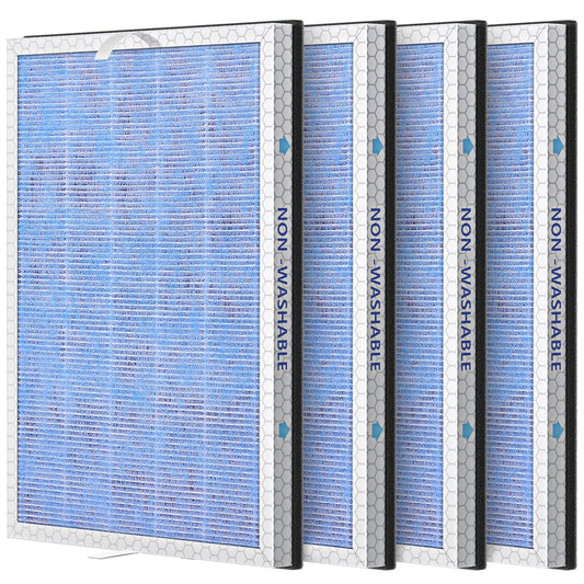 JORAIR 4 Pack HEPA Replacement Filter for MSA3/MSA3S Devices, 3-Stage, White