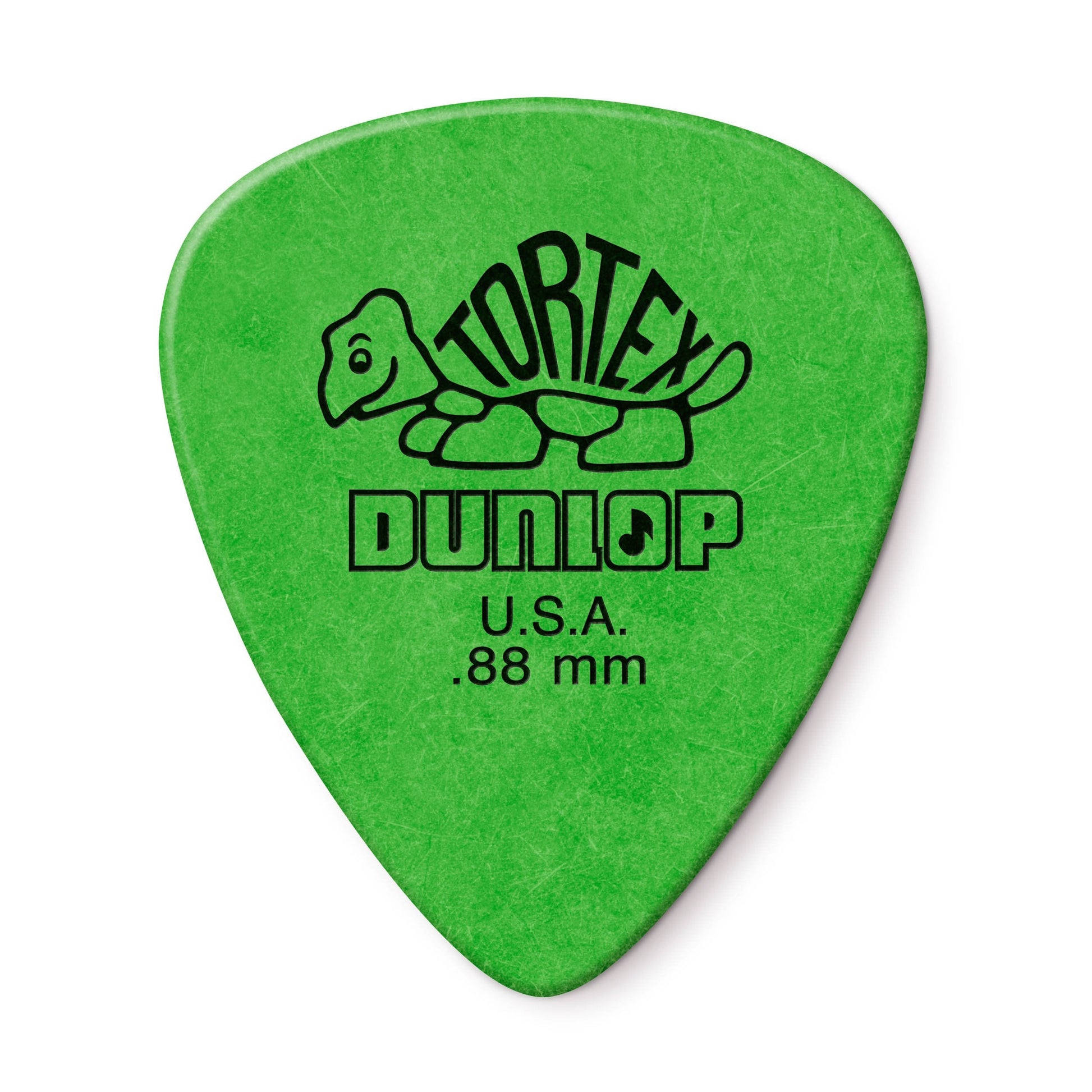 JIM DUNLOP Tortex Standard Picks, 0.88mm Green, 12 Pack, Model 418P.88, Durable Tortex Material