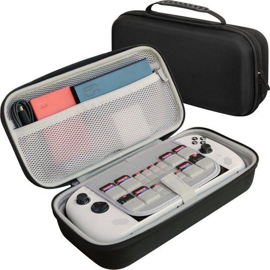 ButterFox Large Carrying Case for Lenovo Legion Go S Handheld, Fits Charger, Pocket for Large 65W Battery Pack- Black/Gray