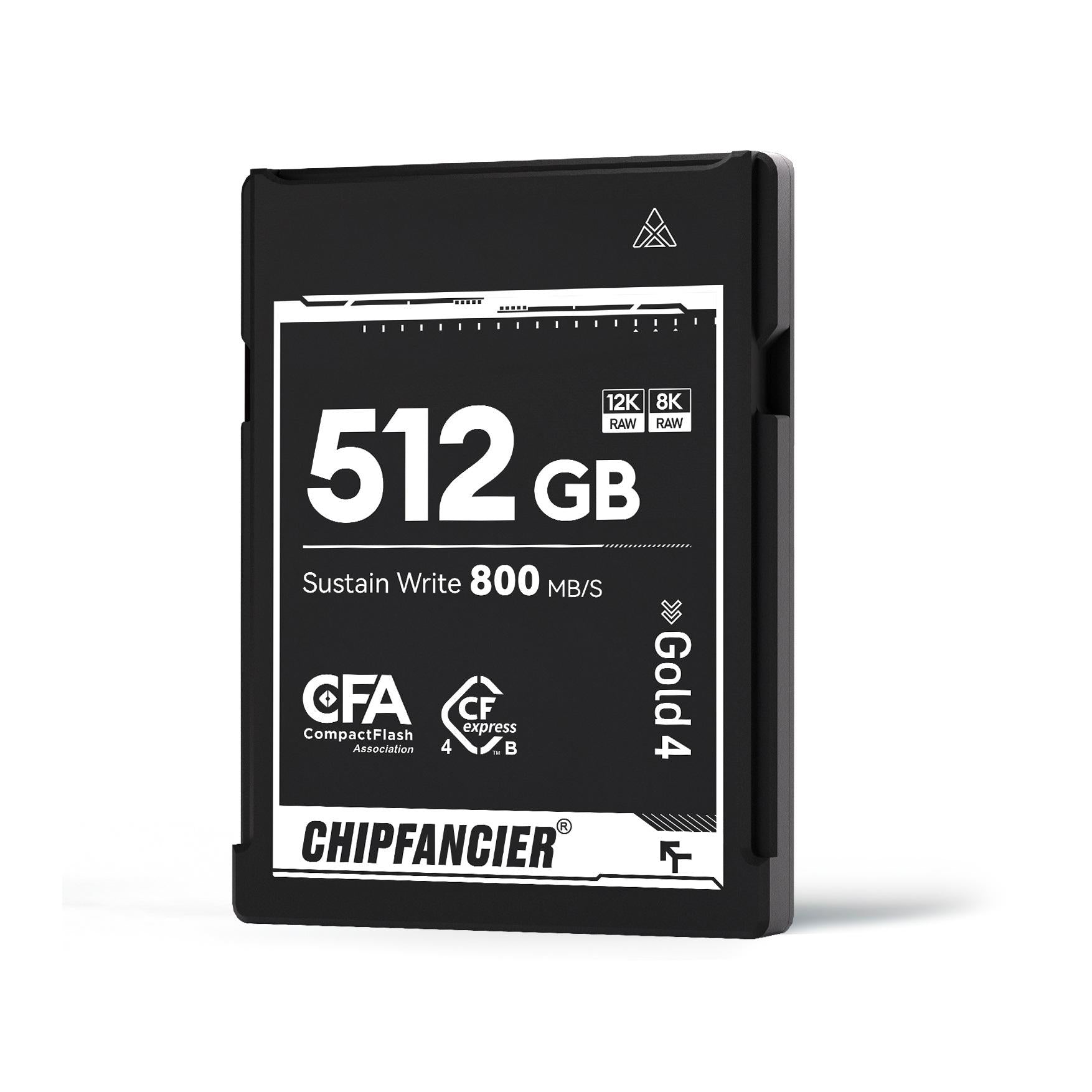 CHIPFANCIER  CFexpress Type B 4.0 Memory Card VPG400-CFeB4Gold2W1700512GB