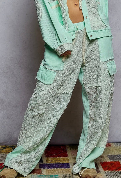 POL Lace Wide Leg Pant
