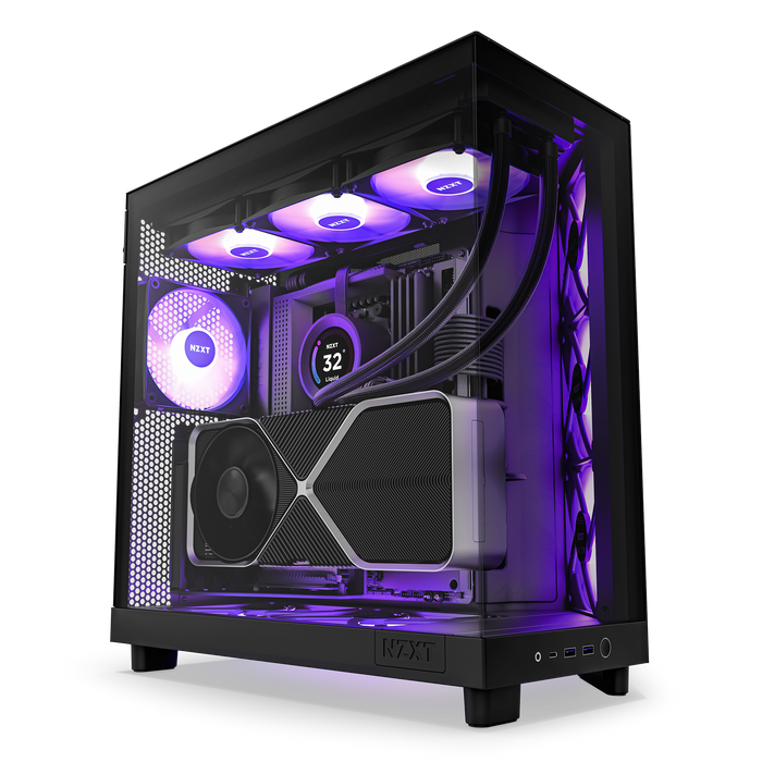 H6 Flow Rgb Mid-Tower Atx Sgcc Steel Tempered Glass Black