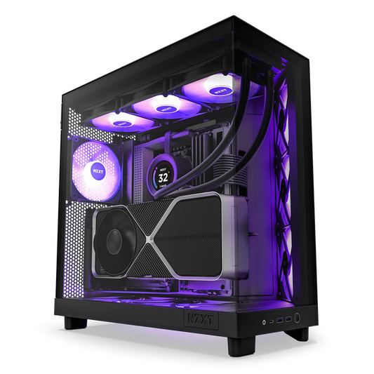 H6 Flow Rgb Mid-Tower Atx Sgcc Steel Tempered Glass Black
