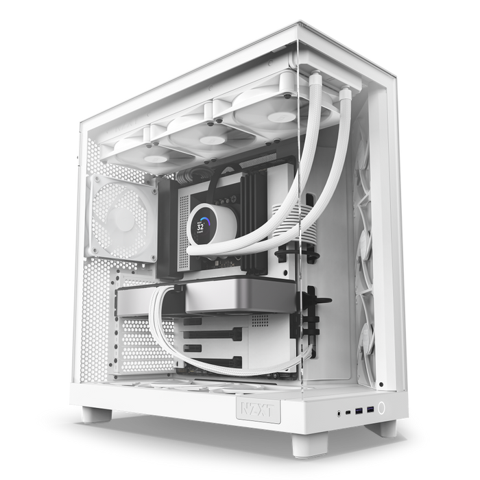 H6 Flow Atx Mid-Tower Sgcc Steel Tempered Glass White