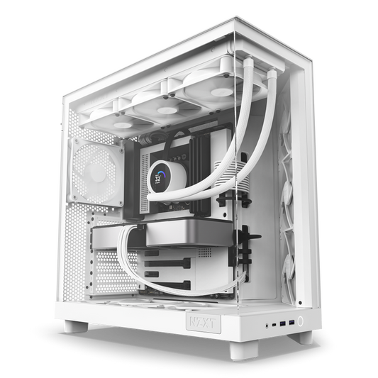 H6 Flow Atx Mid-Tower Sgcc Steel Tempered Glass White